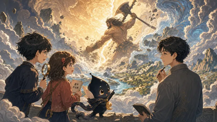四上语文第 12 课：盘古开天地课程封面