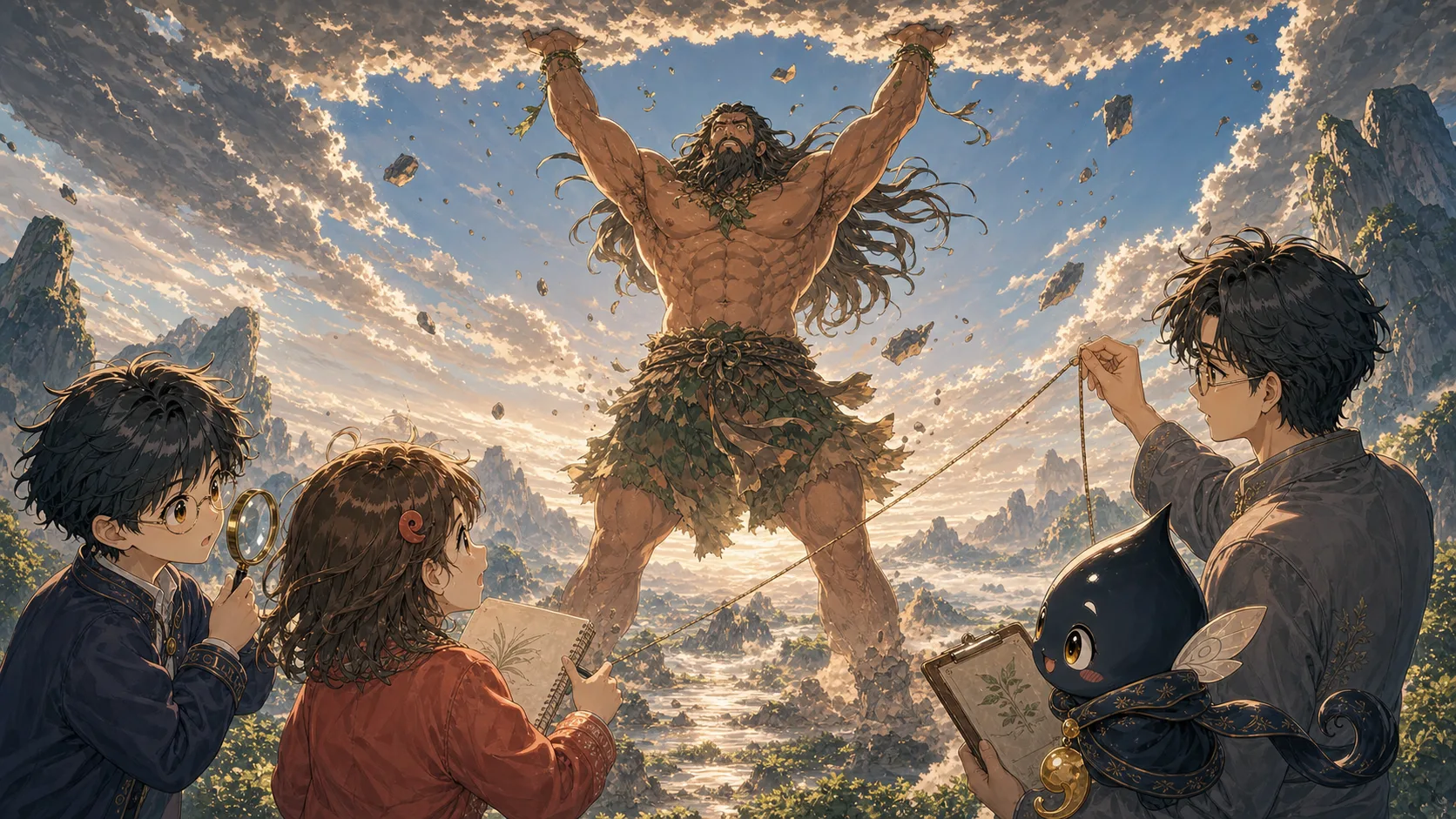 盘古顶天立地分镜