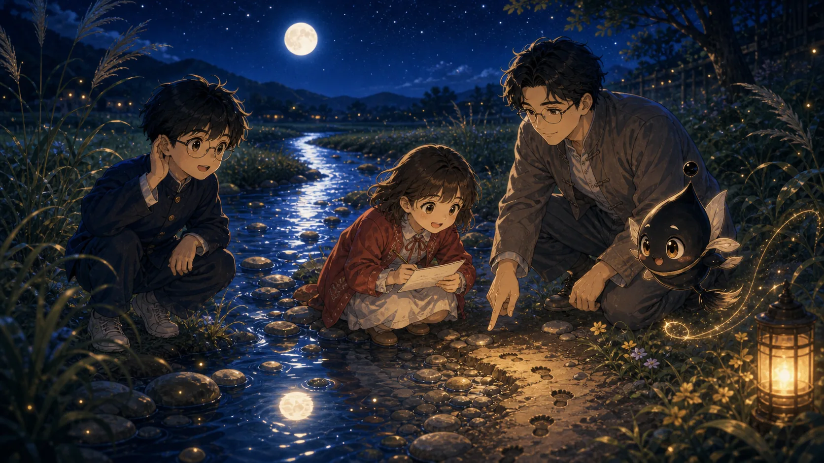 溪水映月,词舟记录水声和月影线索