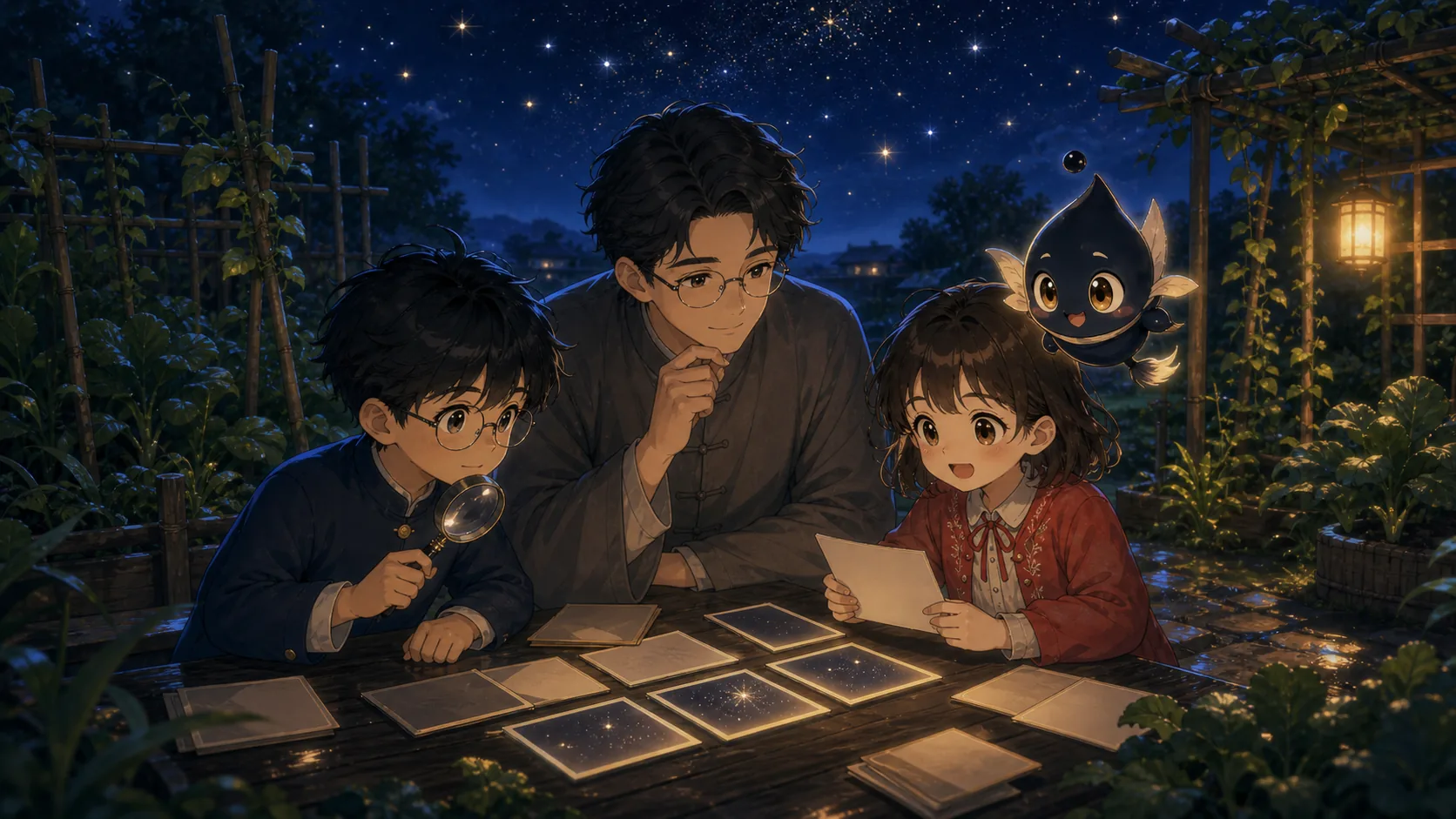 南京菜园里观察半明半昧的星光变化