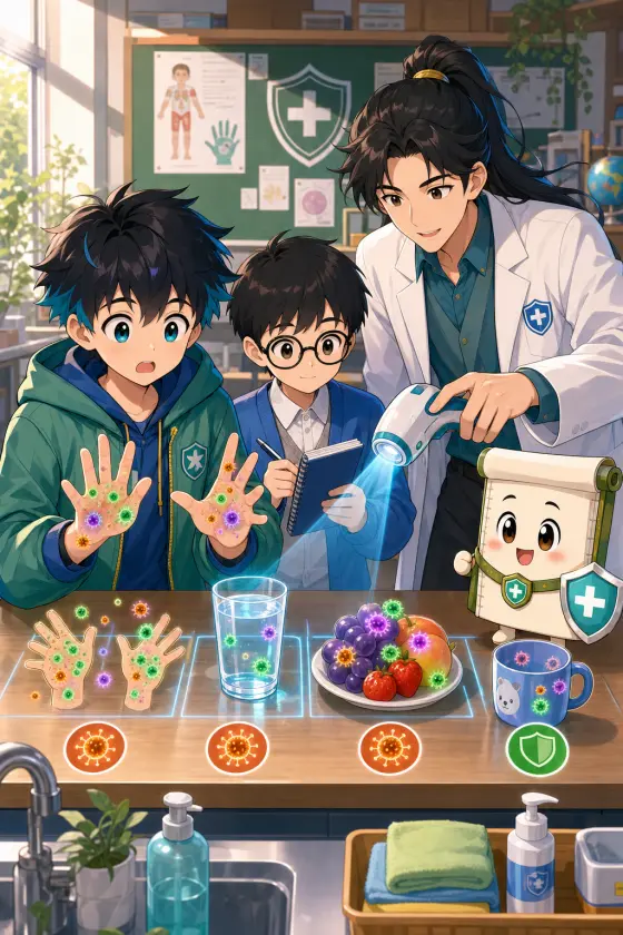 隐形病菌扫描仪动漫场景